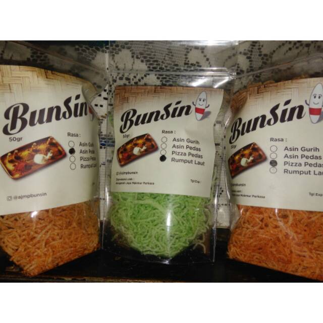 Bunsin Bihun Asin Bihun Goreng Makanan Ringan Kekinian Cemilan Kekinian Shopee Indonesia