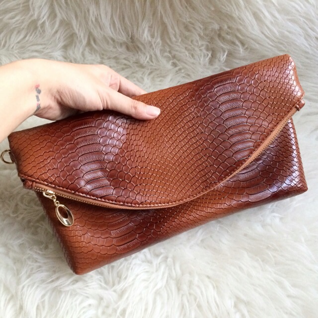 Tas Selempang Envelope Croco Sling Bag import