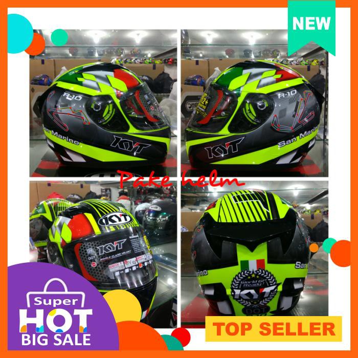 Helm Kyt R10 Flat Visor San Marino Full Face