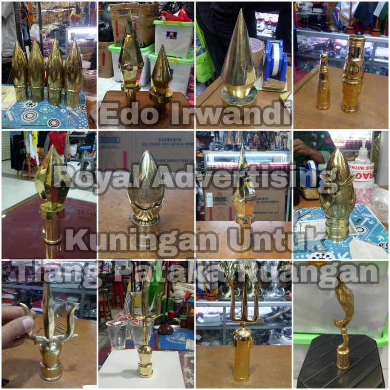 

Patung Kuningan Untuk Tiang Bendera Pataka Ruangan Kantor / Kuningan Tiang Bendera Panji TNI POLRI