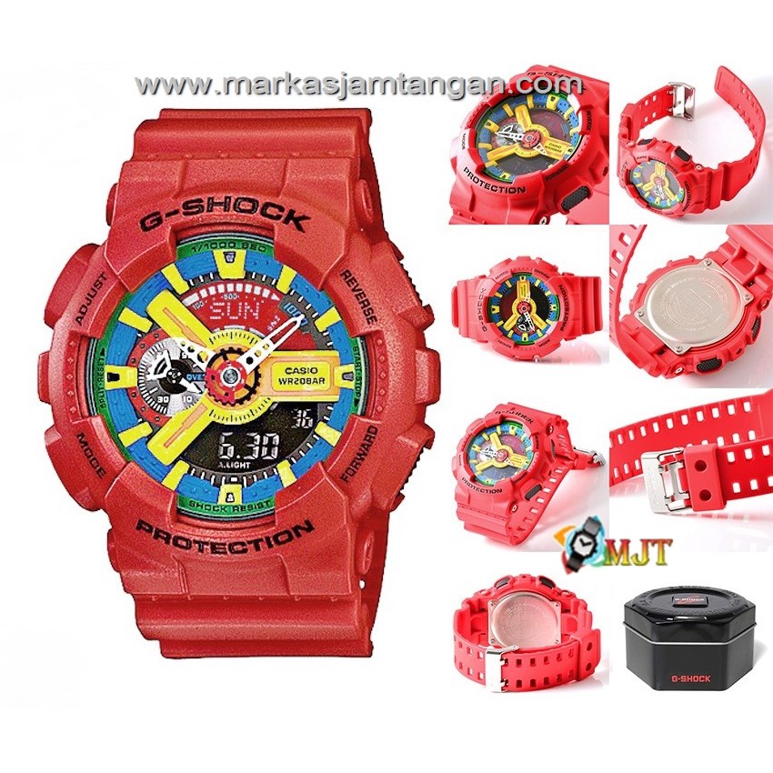 Jual Jam Tangan Pria Casio G-Shock GA-110 Double Time Rubber ORI-BM Murah