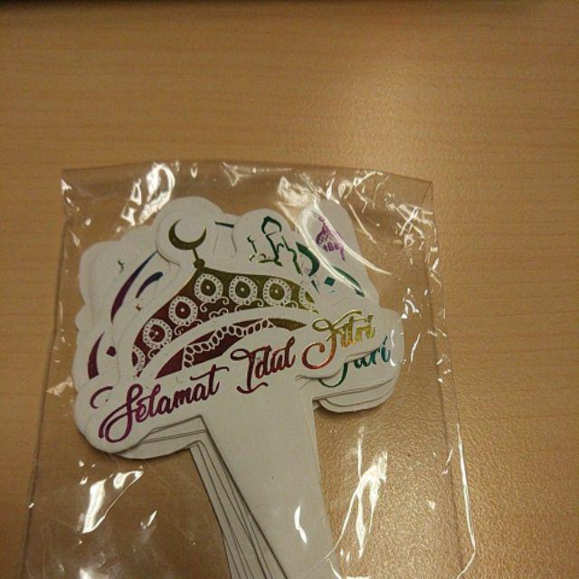 Topper Kue Lebaran Idul Fitri Rainbow Gradasi