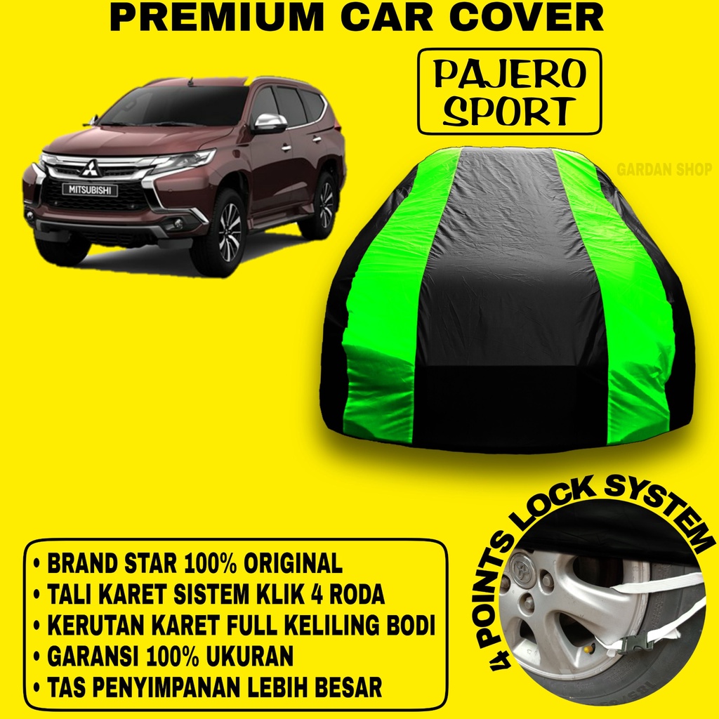 Body Cover PAJERO SPORT Sarung Strip HIJAU Penutup Pelindung Bodi Mobil Pajero Sport PREMIUM