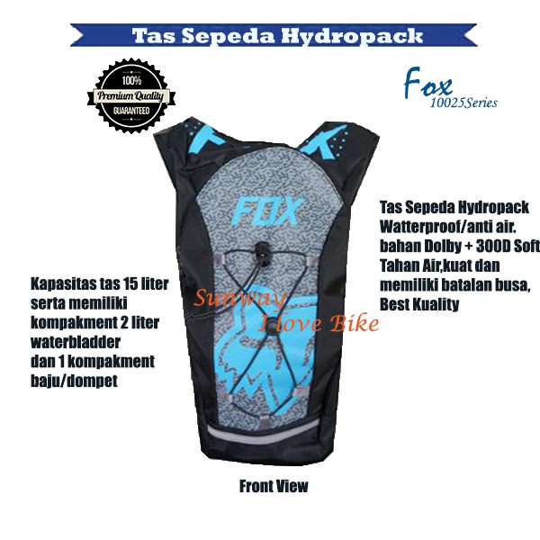 COD Bayar Di Tempat AG1333 Tas Sepeda Hydropack Fox Best kuality