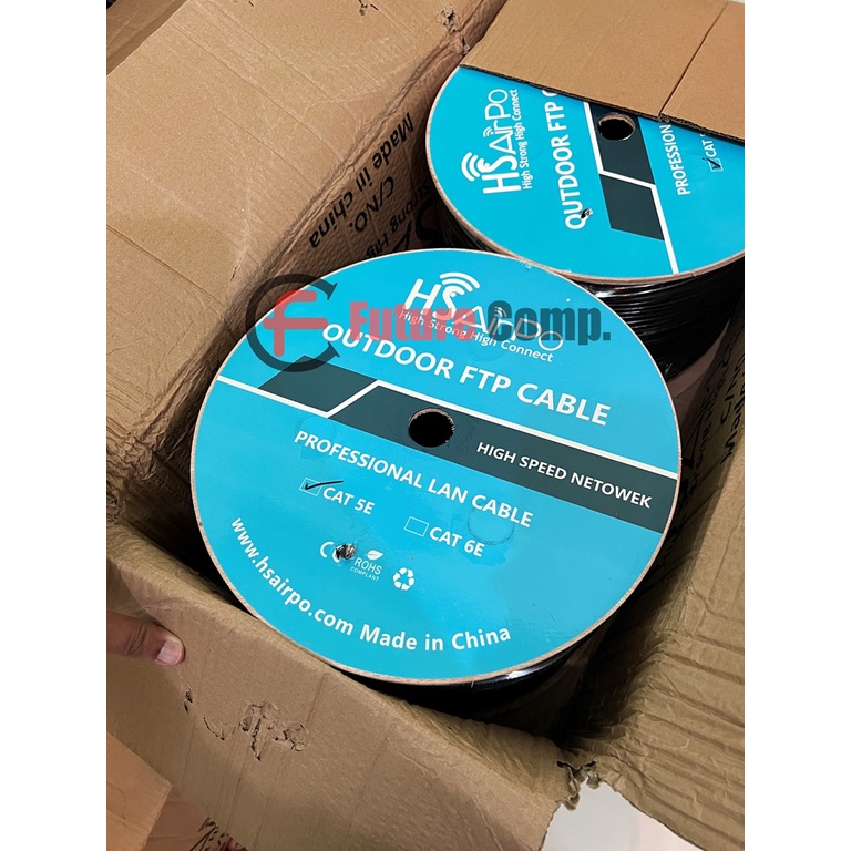 HSAIRPO KABEL FTP CAT 5e DOUBLE JACKET 305M/ROLL OUTDOOR