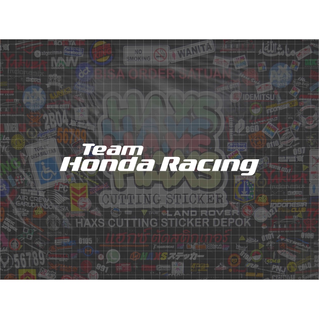 Cutting Sticker Team Honda Racing Ukuran 25 Cm Untuk Motor Mobil