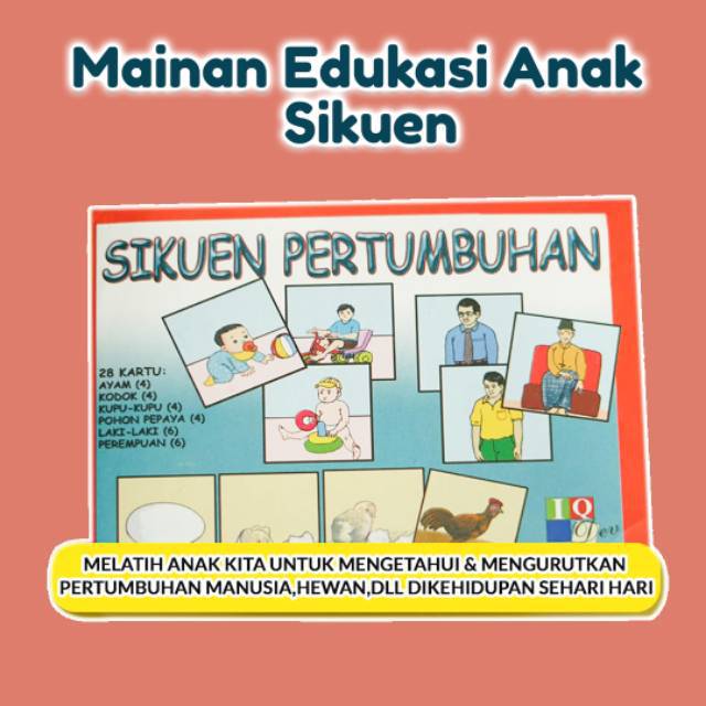 MAINAN EDUKATIF ANAK - BELAJAR SIKUEN - MEREK IQ DEVELOPMENT ORIGINAL