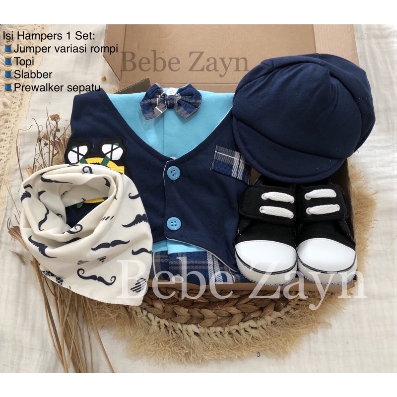 {BEBE ZAYN} Hampers baby/ hampers bayi/ baby gift/ kado bayi/ baby newborn/ Baby Boy/ Baby Boy Set-Tuxedo Golf Navy