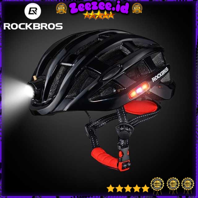 ROCKBROS Helm Sepeda Light Cycling Bike Helmet with Headlight - ZN1001 [Hitam]