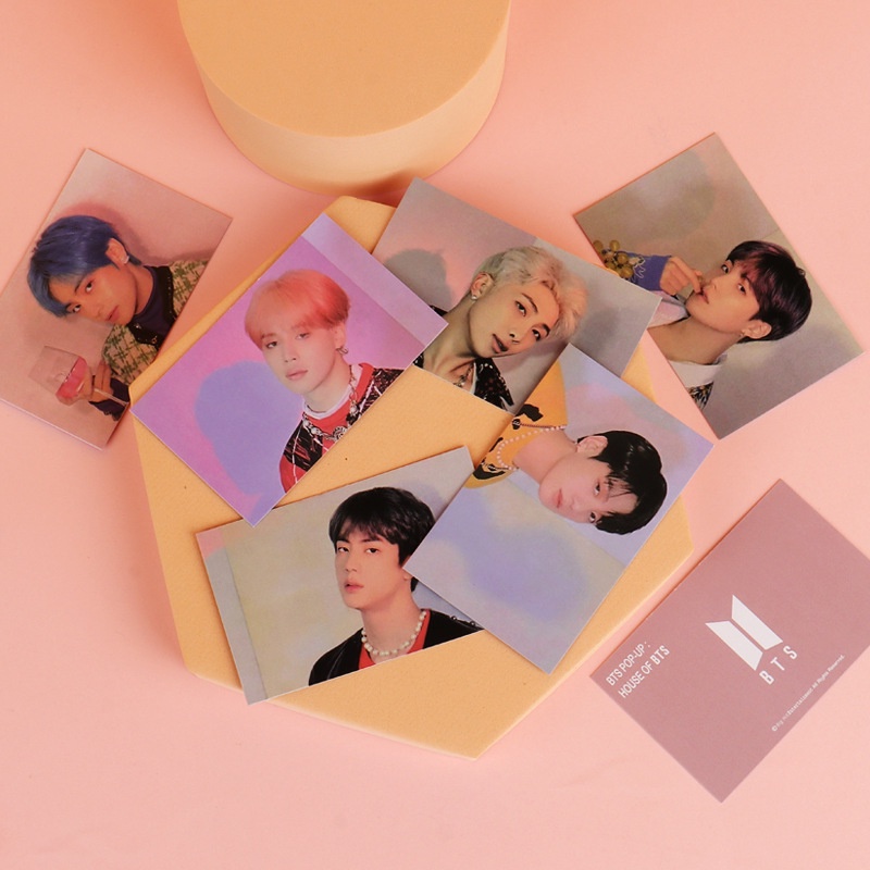 7pcs / set Kartu Pos Desain Kpop BTS Bangtan Boys Pop Up Bingo ARMY Untuk Hadiah