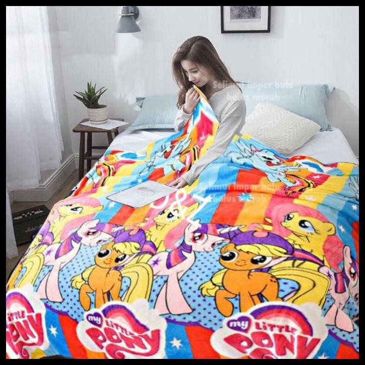 Selimut Anak motif KUDA PONI cantik 140X200 IMPOR termurah