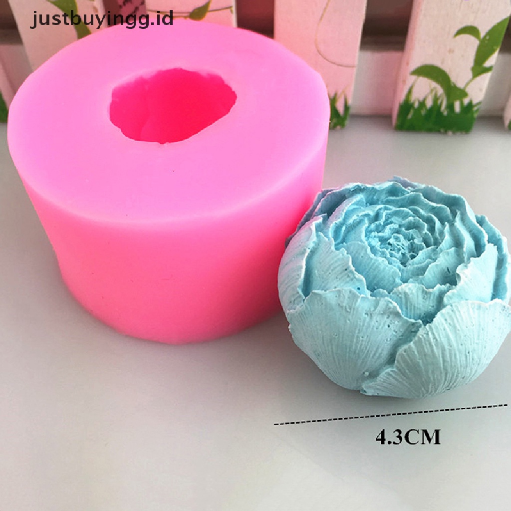 Cetakan Bentuk Bunga Peony Bahan Silikon Untuk Coklat Gula / Sabun
