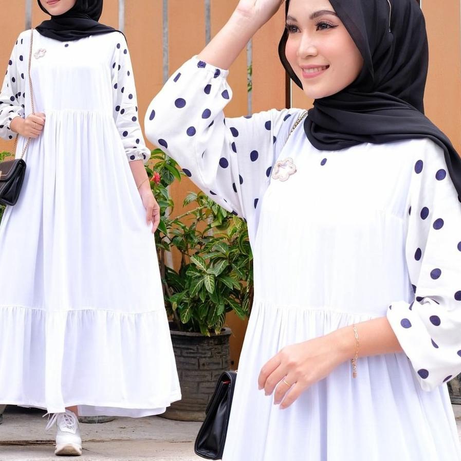 F⚡ASH SALE R.A - Dasima Dress Gamis Muslim Maxy Matt Wollycrepe Premium Fashion Wanita Terlaris !!!