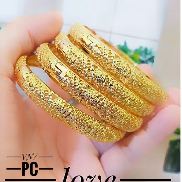 Xuping Perhiasan Gelang Lapis Emas 24K E151