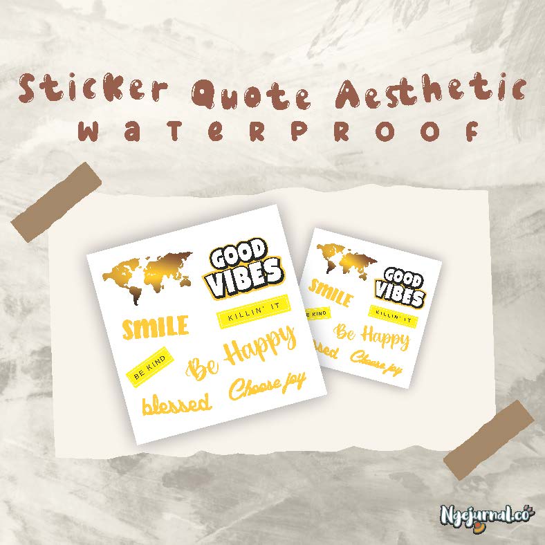 

1 lembar Sticker Quotes Aesthetic Multifungsi Waterproof/Anti Air