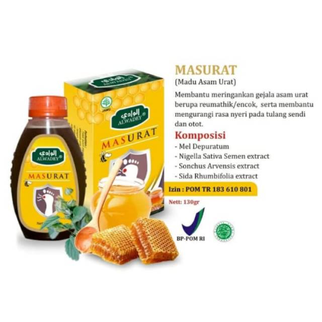 

MASURAT madu herbal ASAM URAT BPOM