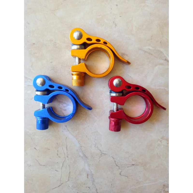 Seat Clamp/Penjepit Tiang Sadel (Clamp dan Trek Sadel) FULL ALLOY
