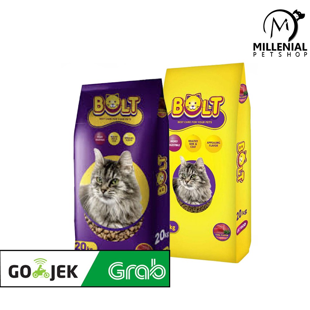 Makanan Kucing Bolt 20 Kg Cat Food 20kg Bolt Karungan Bentuk Ikan