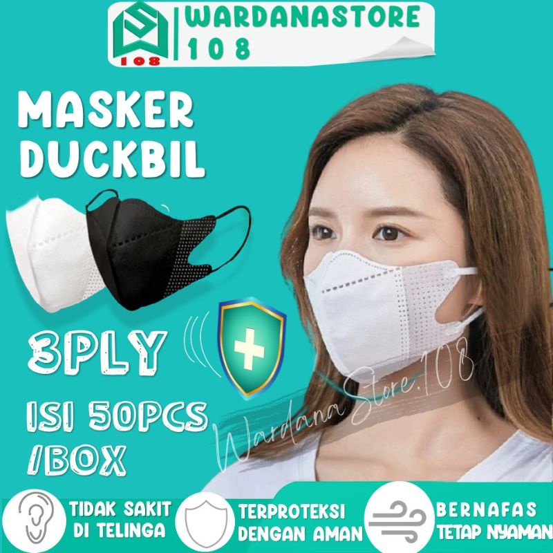 MASKER DUCKBILL GARIS TERBARU MASKER GARIS READY WARNA HITAM PUTIH ABU - ABU