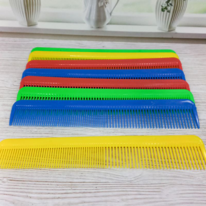 Sisir Rambut Isi 12Pcs Sisir Fuji 20Cm Warna Gagang Warna Cerah Grosir