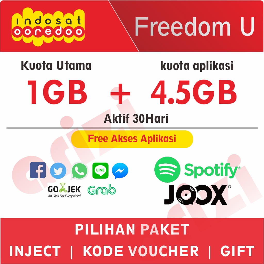 Kuota 1gb 24jam Unlimited Aplikasi 30 Hari Kuota Indosat Ooredoo Paket Data Internet Shopee Indonesia