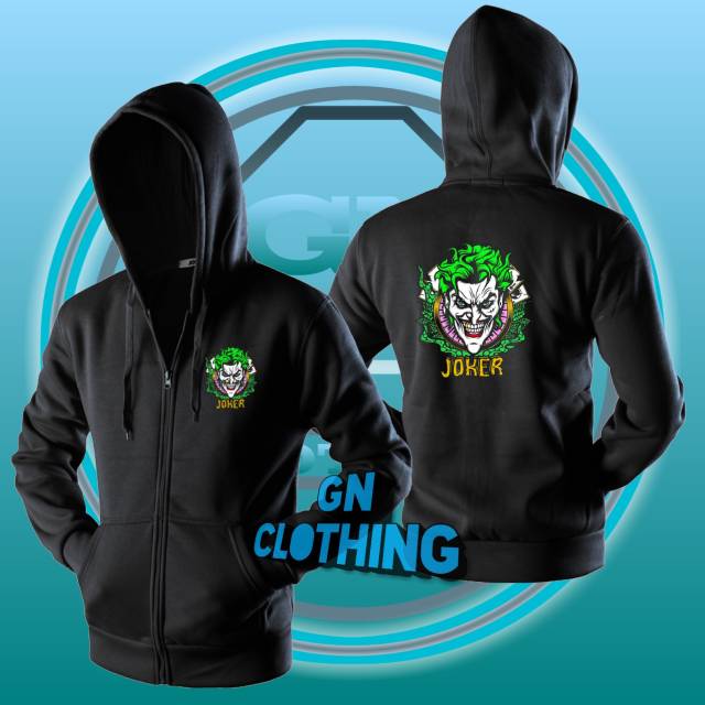Jaket Hoodie Zipper gambar Joker