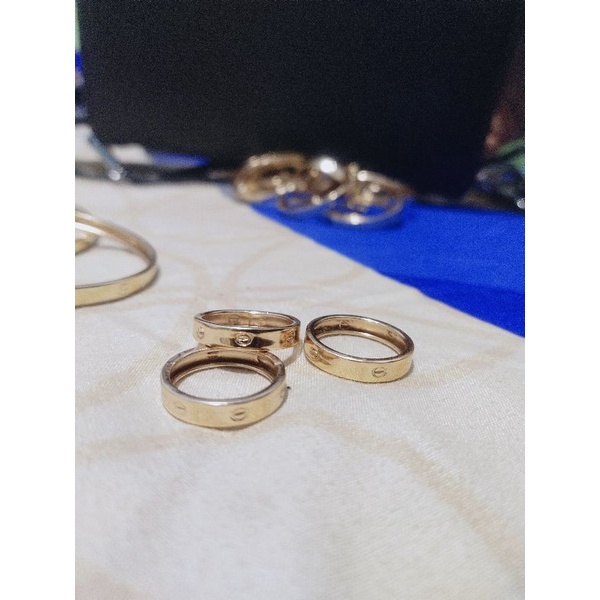 cincin swasa Awet Model Dubai dan Carrtier Ringan lapis emas luar dalam kuning