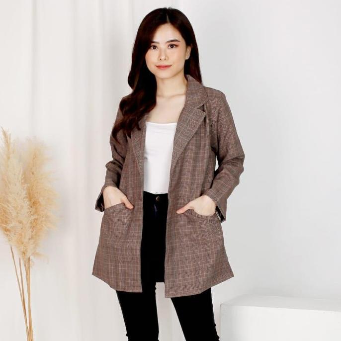 BLAZER KOTAK ZARA BAJU LUARAN OUTER WANITA FASHION