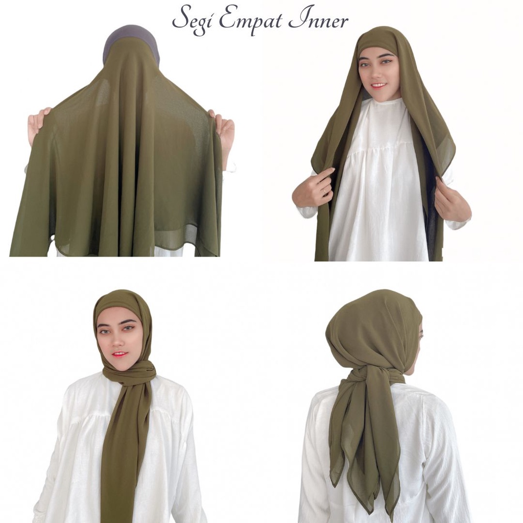 Jilbab Segi Empat Inner Ceruty