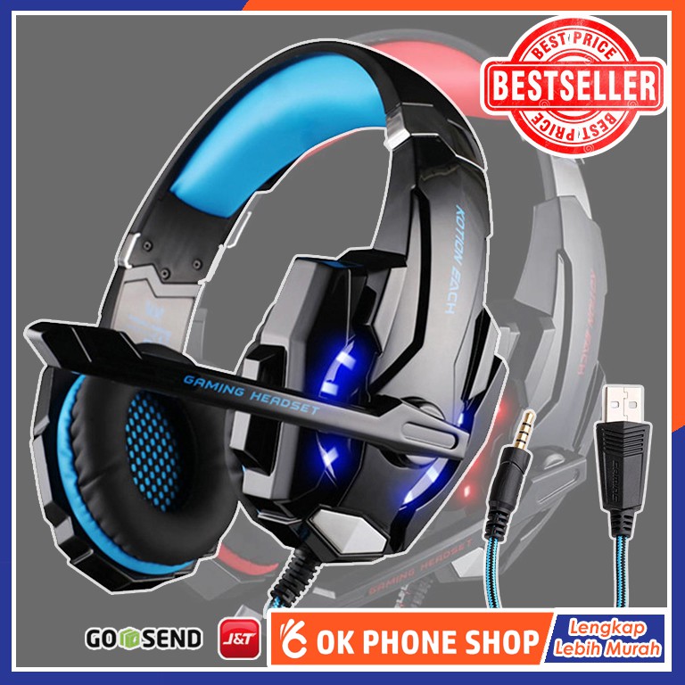 Kotion Each G9000 Gaming Headset With Led Headphone Gamer Dengan Jack 3 5mm Untuk Hp Shopee Indonesia