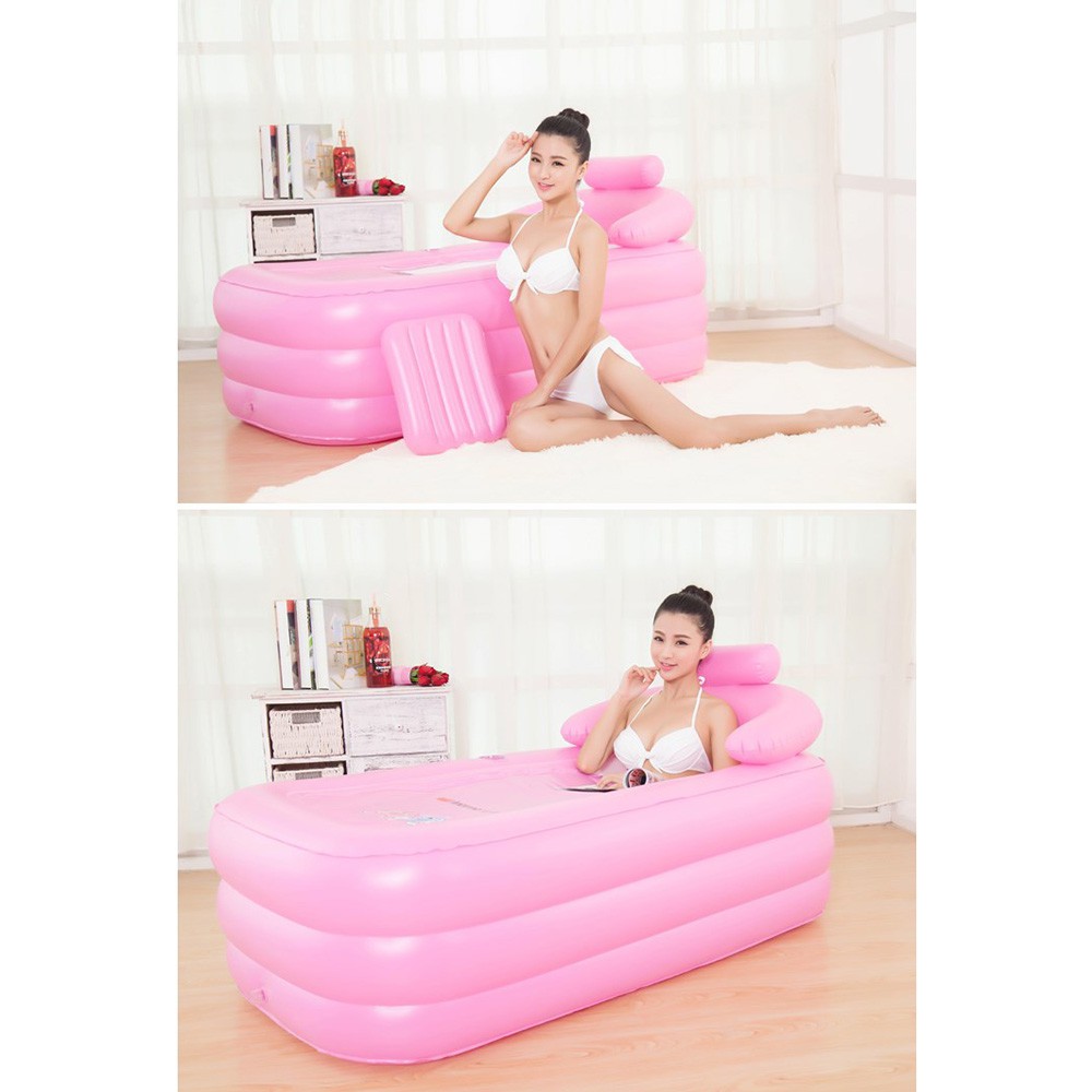 Spa Bathtub Portable 160 x 84 x 64 cm dengan Pompa - YT-038B - Blue OMTHRJBL