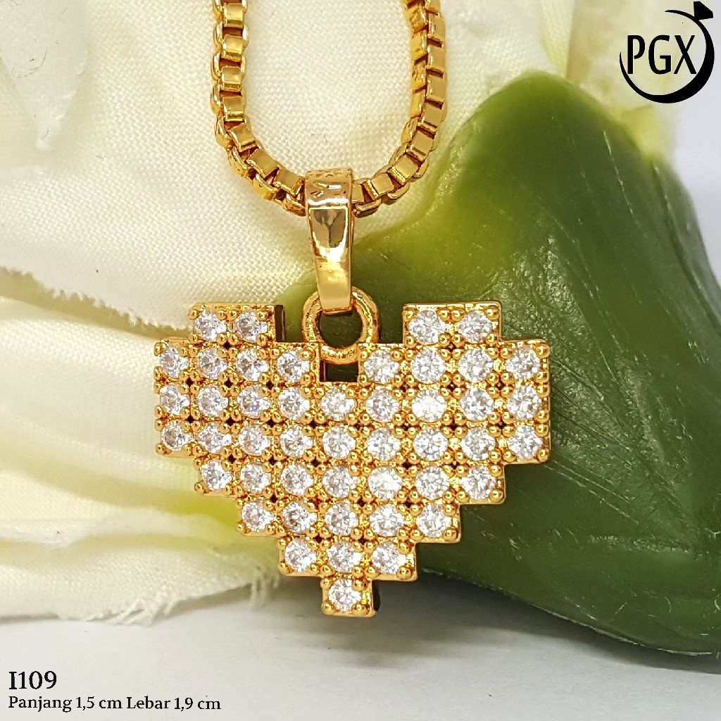 PGX Liontin Kalung Xuping Wanita Aksesoris Fashion Perhiasan Lapis Emas  - I109