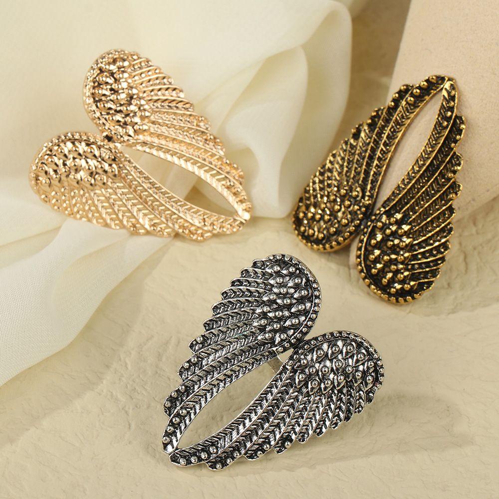 Preva Sayap Malaikat Cincin Sayap Hadiah Aksesoris Fashion Single Wanita Pria Hip Hop Besar Bentuk Hati Wings