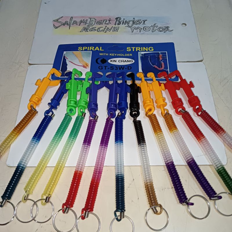 GANTUNGAN KUNCI( SPIRAL) GANTUNGAN KUNCI MOTOR  GANTUNGAN KUNCI TALI SPIRAL