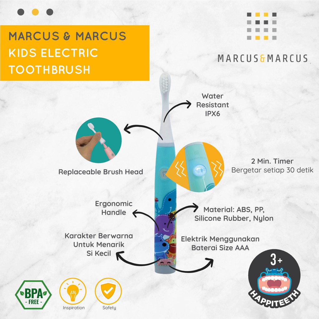 Castle - Marcus &amp; Marcus Kids Electric Toothbrush - Sikat Gigi Elektrik MNM