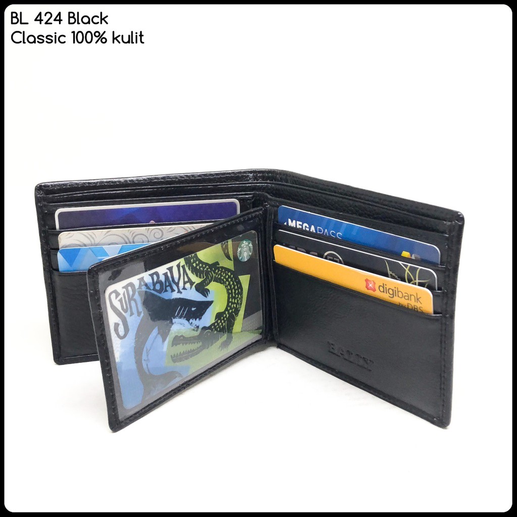 dompet kulit pria B 424 classic premium bahan kulit sapi asli