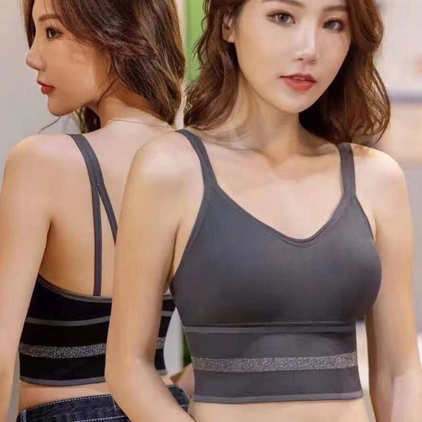 ☛TK☚ B048 SPORT BRA GYM BRA OLAHRAGA PUSH UP WANITA TANPA KAWAT ELASTIS SEXY IMPORT