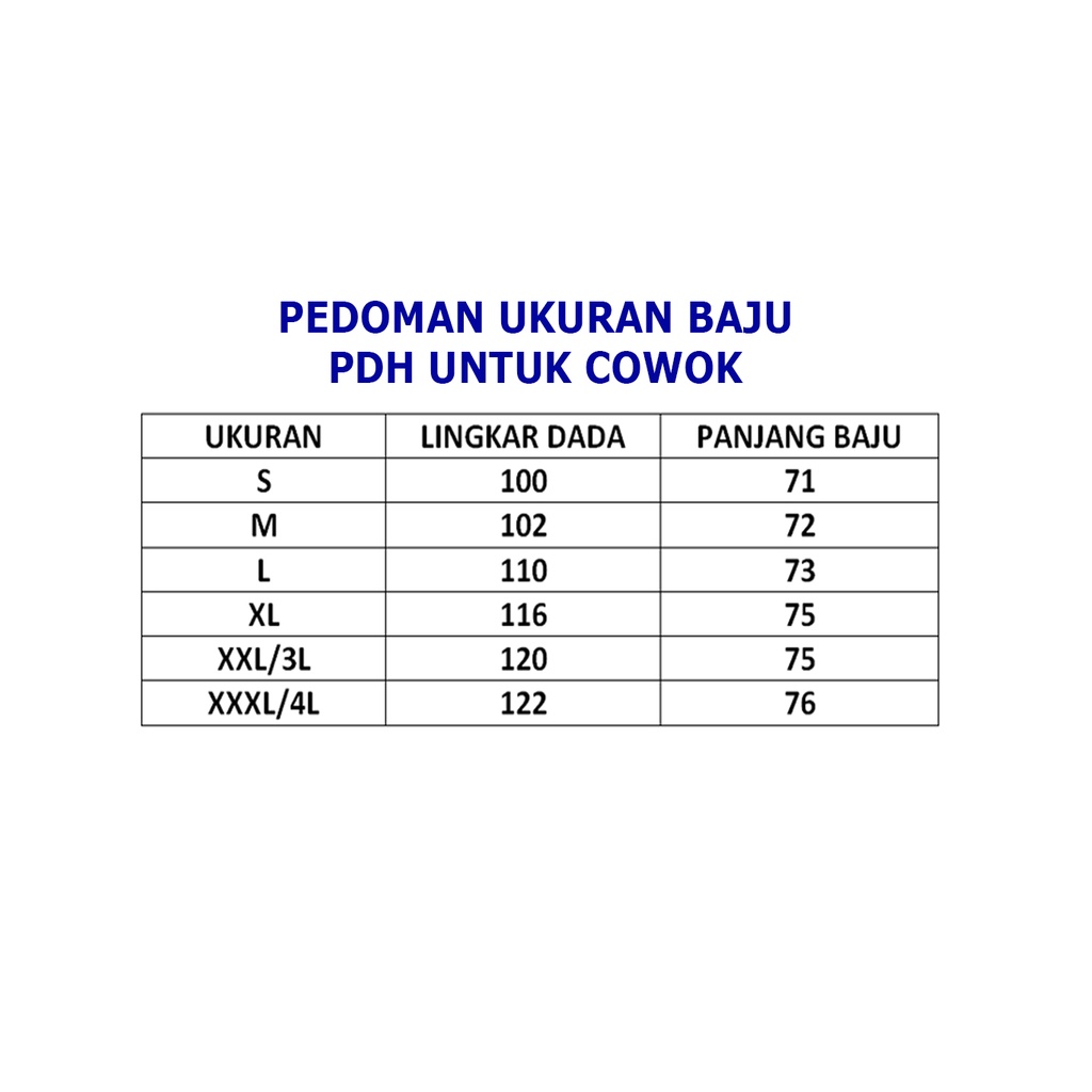 Setelan Seragam PDH Cowok WARNA PUTIH-seragam azkia-Pakaian Kantor dan formal 2022