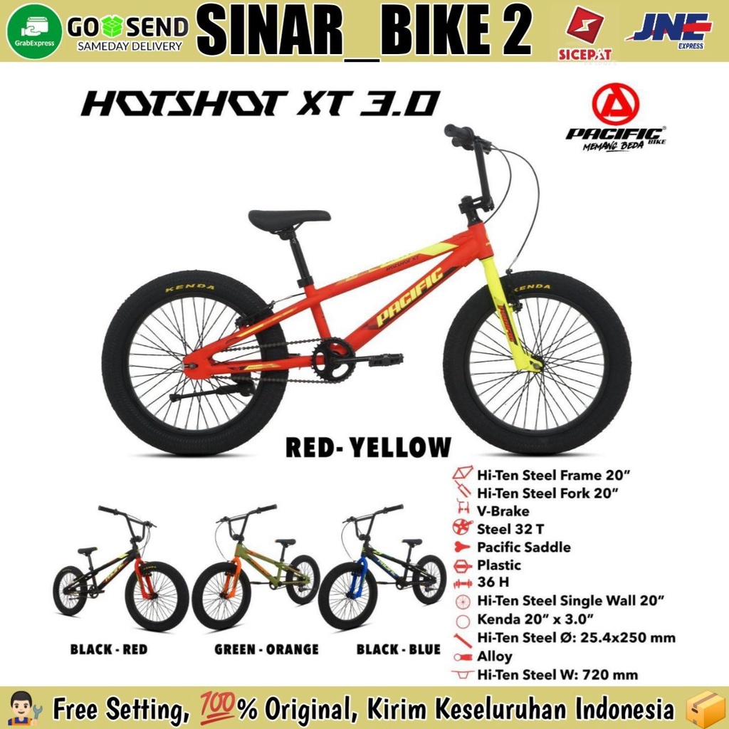 Sepeda Anak Bmx Pacific HOTSHOT XT 3.0 Ban 3.0