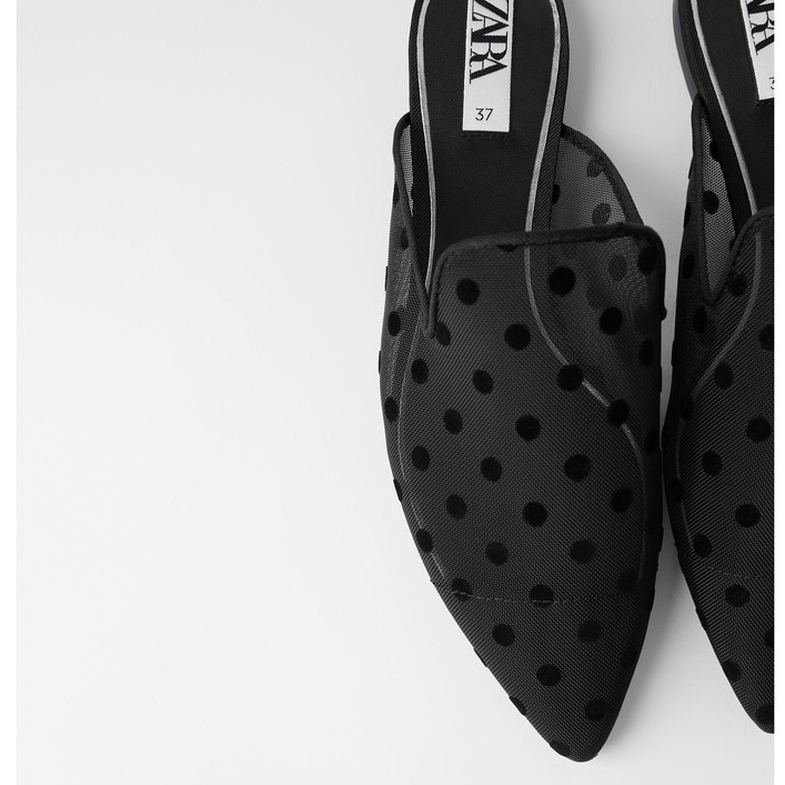 Sepatu ZR-118 Polka Dot Mesh Mules