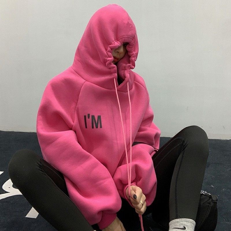 S - XXXXXL(6XL) Hoodie THINK I'M FAILING Korean style Jumbo Bigsize Jaket Sweatshirts ulzzang Tumblr Oversize Harajuku Unisex Pink Fanta Abu Misty Fuschia