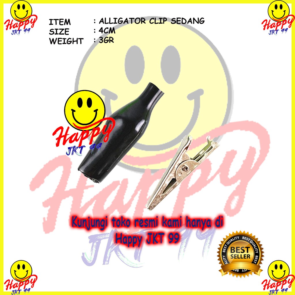 [ HAPPY JKT 99 ] CAPIT BUAYA JEPIT AKI KECIL SMALL ALLIGATOR CLIP (MERAH HITAM)