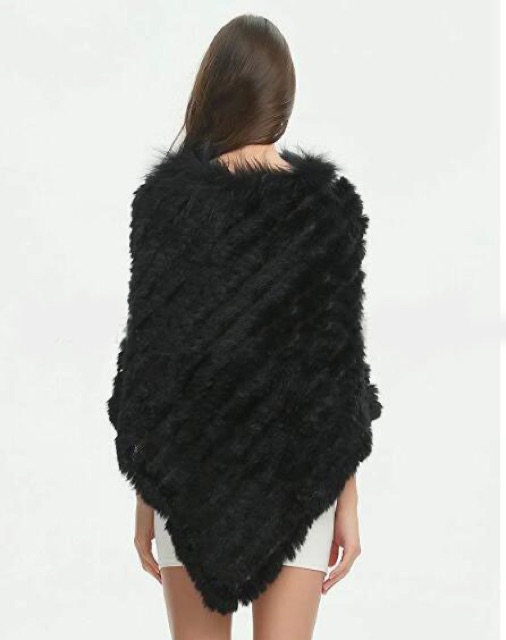 Ponco Fur Wool Bulu Musim Dingin Poncho Fur Winter