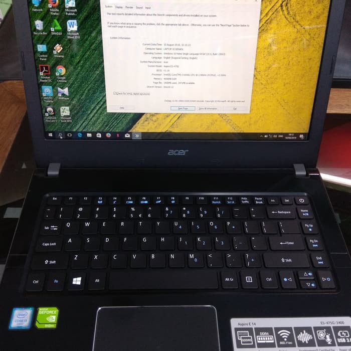 Laptop Acer E5475G core i3Nvidia