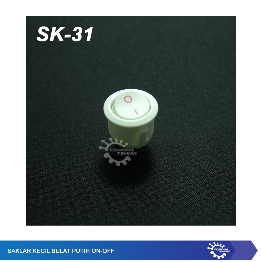 Saklar Kecil Bulat Putih - ON-OFF