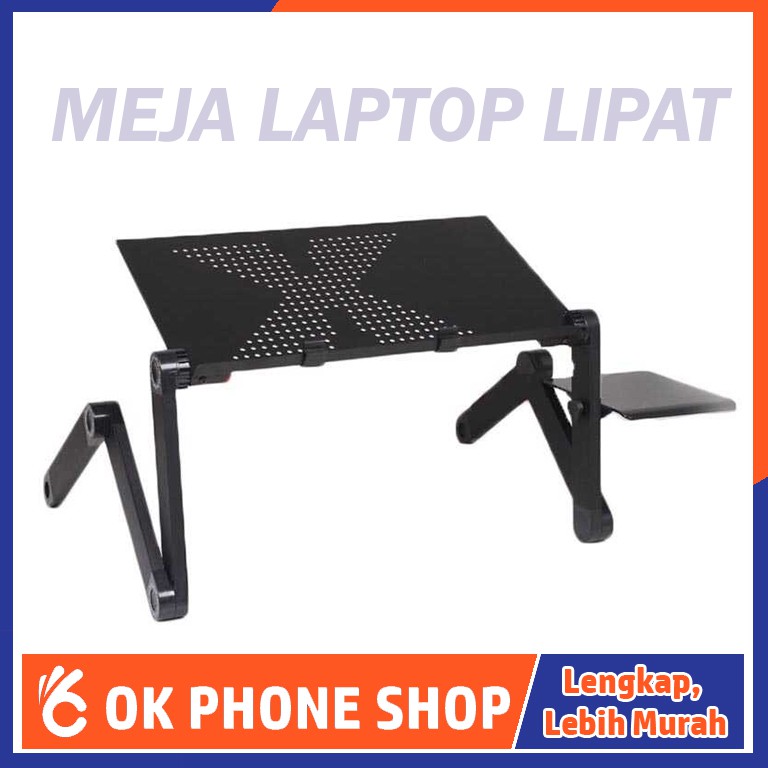 Jual MEJA LIPAT LAPTOP PORTABLE ALUMINIUM DENGAN MOUSEPAD | Shopee ...