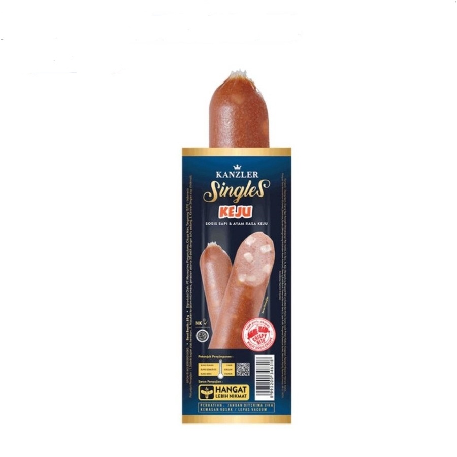 

BEEF CHEESE SAUSAGE SINGLE KANZLER 65GR SOSIS SAPI KEJU SINGLES HALAL