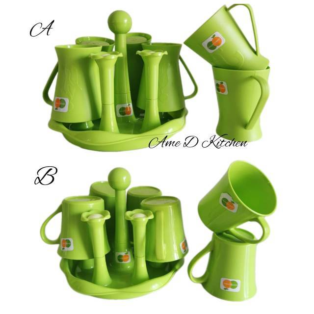 Rak Gelas  TG 1037 + Gelas 6 pc golden sunkist