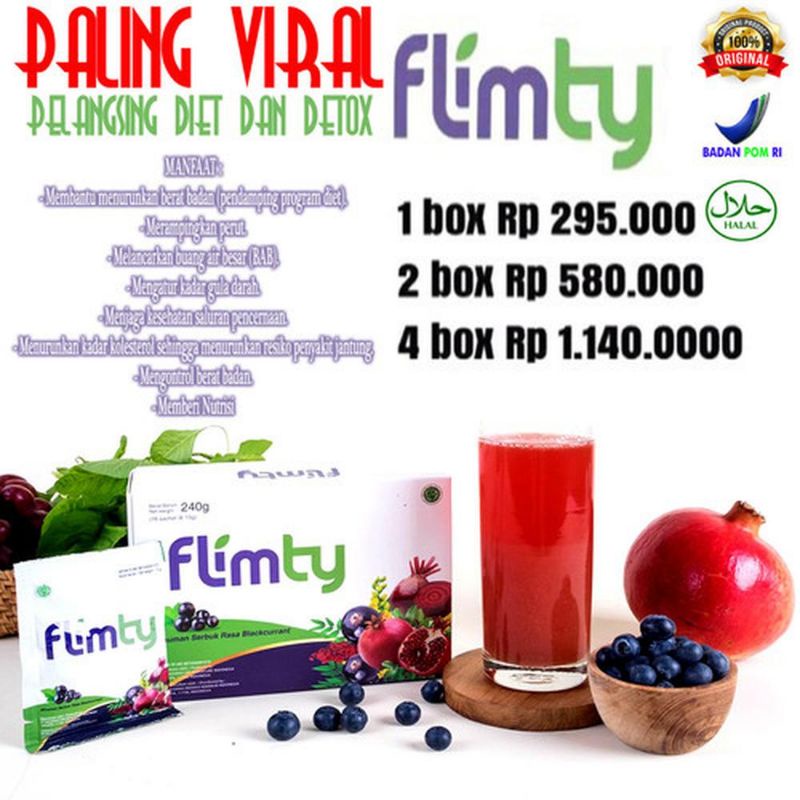 

FLIMTY FIBER ORIGINAL 1 BOX ISI 16 SACHET