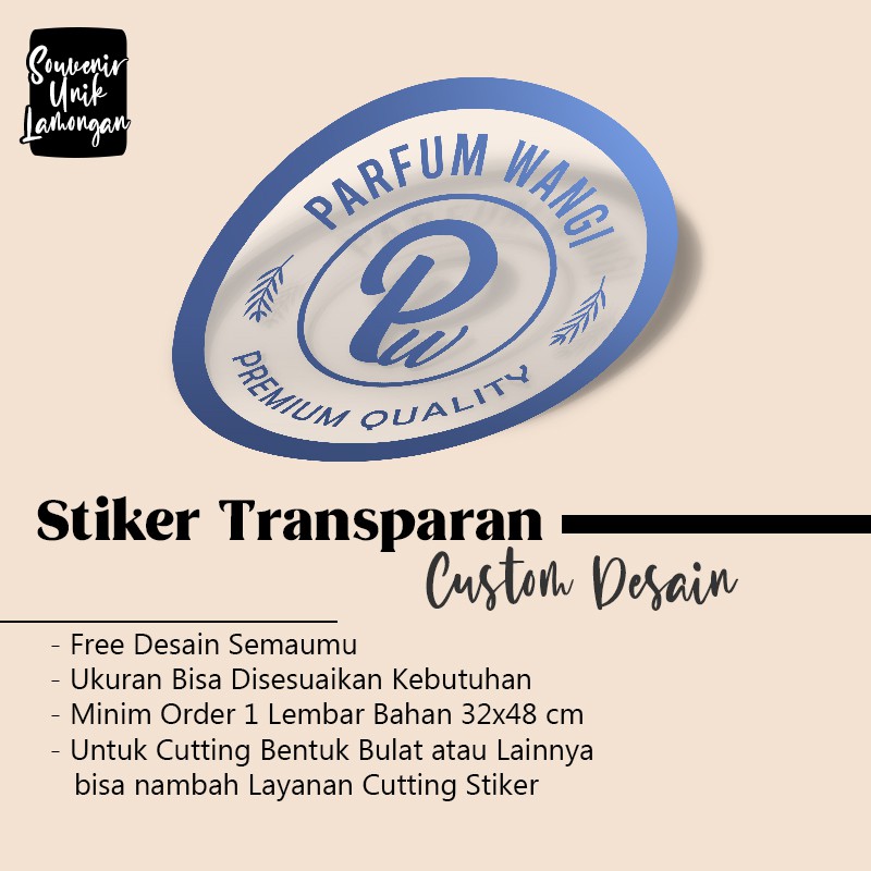 

Stiker Label Nama Transparan Full Colour Custom Desain COD TANPA PRE ORDER